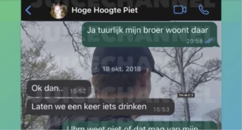 Minderjarige lekt belastend Whatsapp-gesprek met Tim de Z.