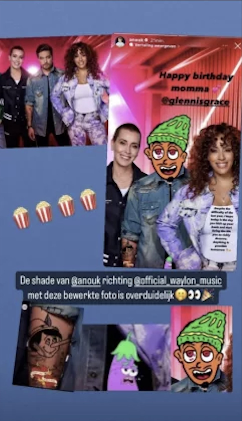 Anouk haalt hard uit naar Waylon met bewerkte foto