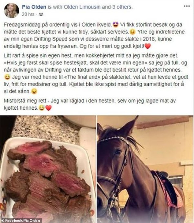 Vrouw (18) eet eigen paard