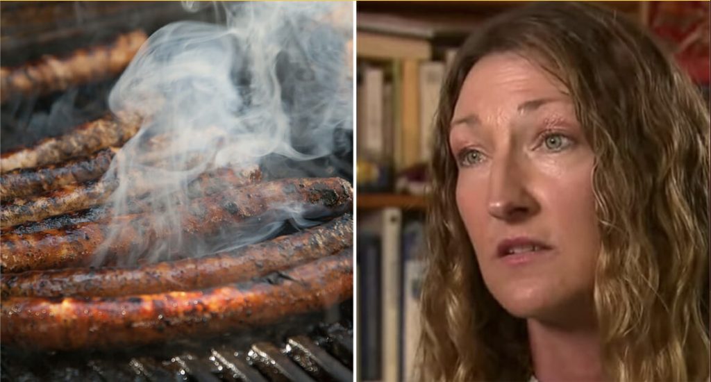 Cilla Carden heeft een rechtszaak aangespannen tegen haar buren omdat de geur van hun barbecue haar het leven zuur maakt.