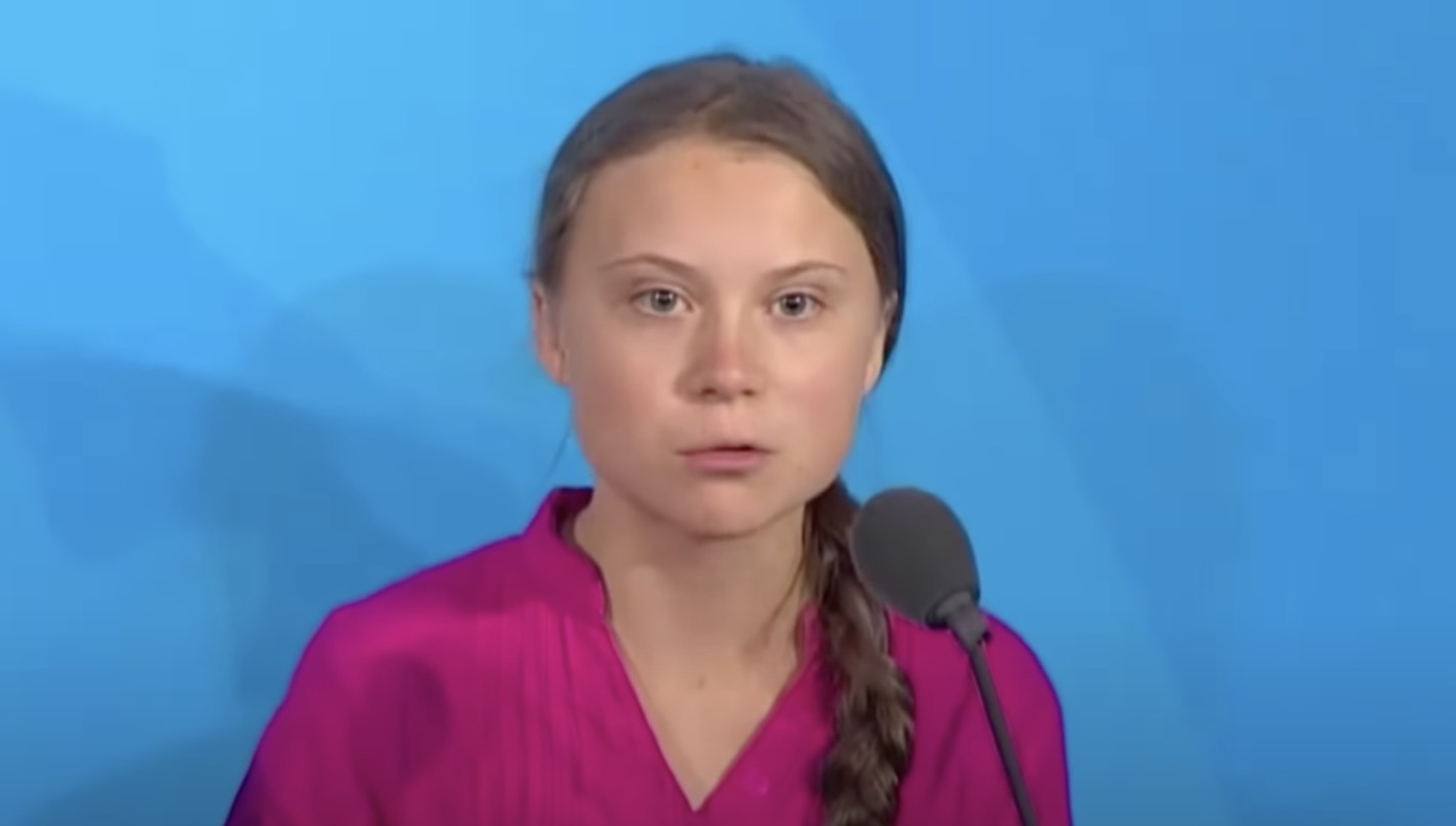 Nederlander rukt microfoon uit handen Greta Thunberg tijdens klimaatmars Amsterdam