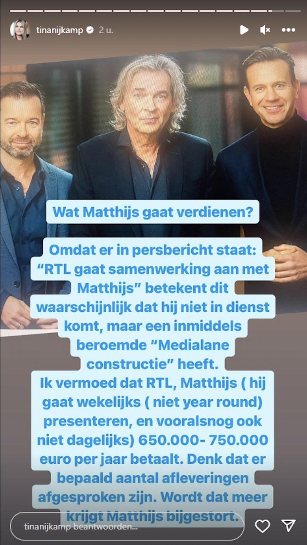 Dit gaat Matthijs van Nieuwkerk verdienen aan zijn terugkeer op tv