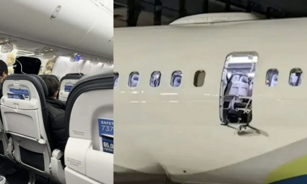 Rompdeel scheurt uit vliegtuig tijdens vlucht, passagier filmt alles