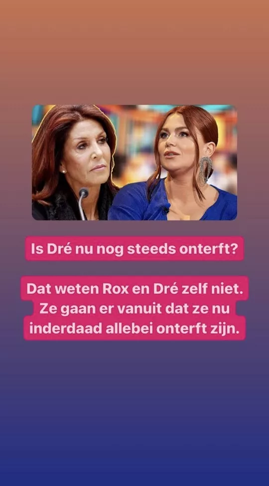 Rachel hazes heeft André en Roxeanne onterfd