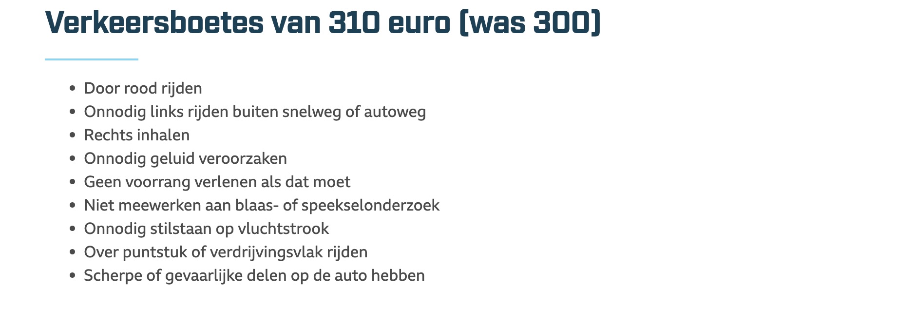 Verkeersboetes opnieuw duurder in 2025: Dit ga je betalen voor een overtreding