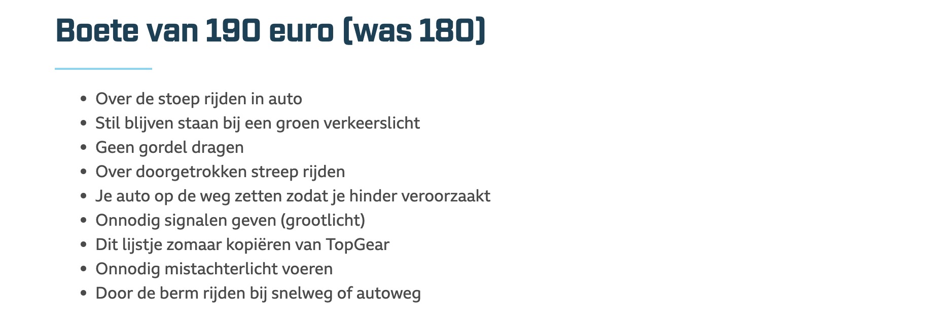 Verkeersboetes opnieuw duurder in 2025: Dit ga je betalen voor een overtreding