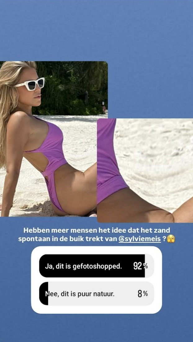 Ophef om zwaar bewerkte bikinifoto's Sylvie Meis